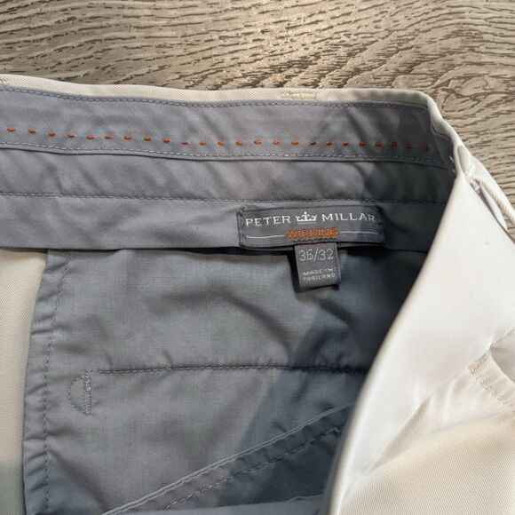 Peter Millar Wicking Golf Pants Men's sz 36x32 Khaki Preppy Athletic Casual - Picture 3 of 8
